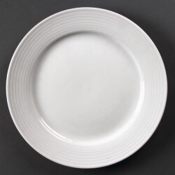 Teller mit breitem Rand 25 cm Olympia Linear 12 Stück