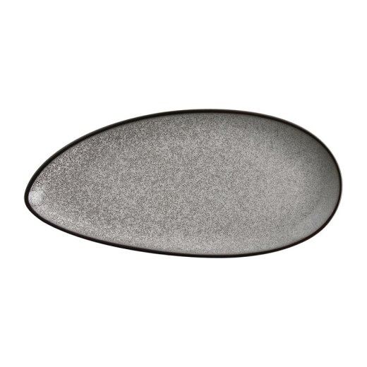 Blattförmige Teller 30,5 x 14,5 cm Olympia Mineral 6 Stück