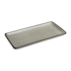 Rechteckige Teller 23 x 12 cm Olympia Mineral 6 Stück