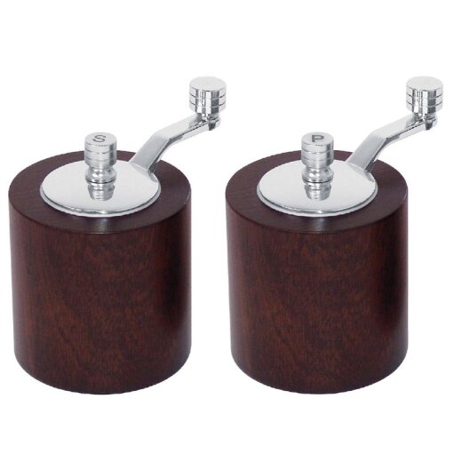 Salz- und Pfeffermühlenset Dunkles Holz 8 cm Olympia