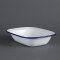 Rechteckige Speiseschale Weiss-Blau 19 x 28 cm Olympia 6 Stück