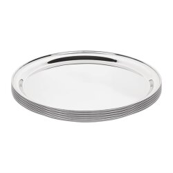 Rundes Serviertablett Edelstahl 35,5 cm Olympia