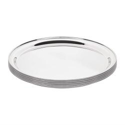 Rundes Serviertablett Edelstahl 40,5 cm Olympia