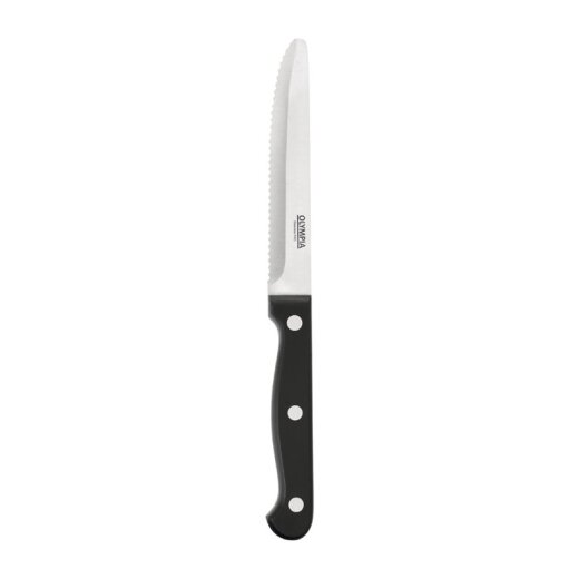 Steakmesser mit runder Spitze Schwarz Olympia 12 Stück