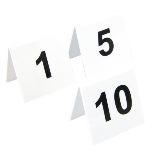 Tischnummernschilder Kunststoff 1 - 10 Olympia