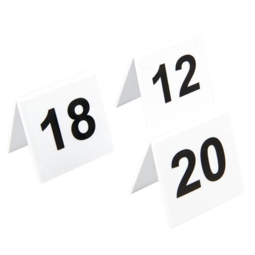 Tischnummernschilder Kunststoff 11 - 20 Olympia