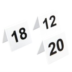 Tischnummernschilder Kunststoff 11 - 20 Olympia