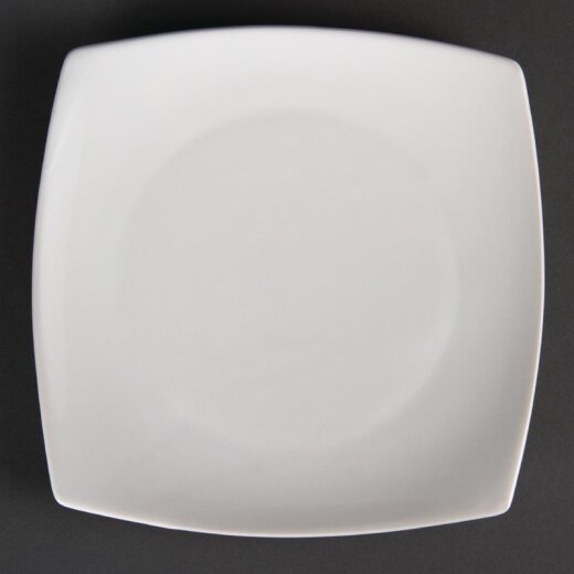 Abgerundete Quadratische Teller Olympia Whiteware 12 Stück verschiedene Größen