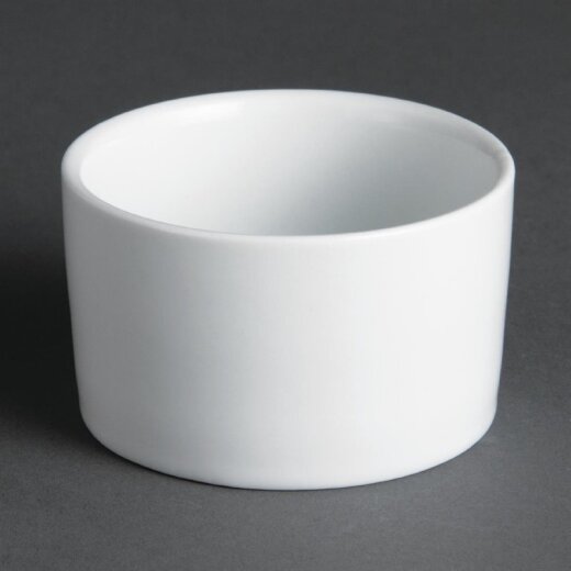 Moderne Auflaufförmchen 7 cm Olympia Whiteware 12 Stück