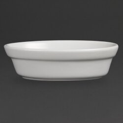 Ovale Auflaufformen 14,5 cm Olympia Whiteware 6 Stück