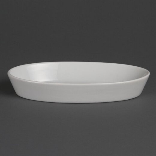 Ovale Auflaufformen 19,5 x 11 cm Olympia Whiteware 6 Stück