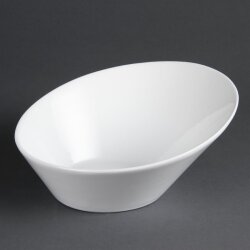 Ovale schräge Schüsseln 22,2 x 24,6 cm Olympia Whiteware 3 Stück