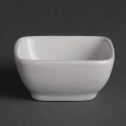 Quadratische Amuseschälchen Olympia Whiteware 12 Stück verschiedene Größen