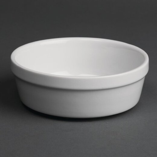 Runde Auflaufförmchen Ø 11,9 cm oder Ø 13,7 cm Olympia Whiteware 6 Stück