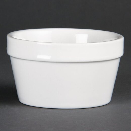 Stapelbare Auflaufförmchen 9,5 cm Olympia Whiteware 6 Stück