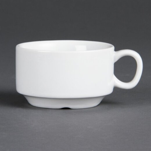 Stapelbare Espressotassen 8,5 cl Olympia Whiteware 12 Stück