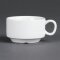Stapelbare Espressotassen 8,5 cl Olympia Whiteware 12 Stück