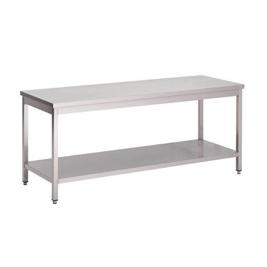 Arbeitstisch mit Regalboden 150 cm lang Gastro M