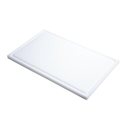 Schneidebrett mit Saftrille GN1/2 Weiss Gastro M