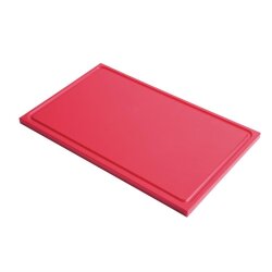 Schneidebrett mit Saftrille GN1/2 Rot Gastro M