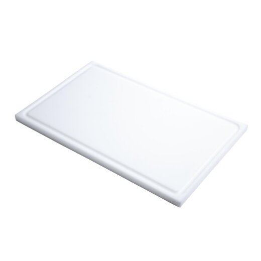 Schneidebrett mit Saftrille GN1/1 Weiss Gastro M