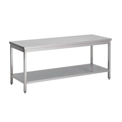 Arbeitstisch mit Regalboden 200x60x85 cm Gastro M