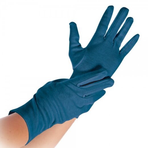 Baumwollhandschuhe "Cotton Detect" detekierbar Größe L/9 Blau Länge 25 cm 25x12 Paar