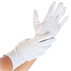 Baumwollhandschuhe "Blanc" paarweise verpackt Größe M/8 Weiss Länge 24 cm 240x2 Stück