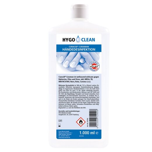 Alkoholische Händedesinfektion Curacid® Curaman 0,5 Liter