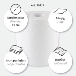 Papierhandtuchrolle 1-lagig Innenabwicklung...