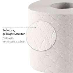 Toilettenpapier 3-lagig Zellulose Weiss 8 Kleinrollen 250...