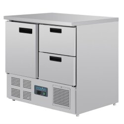 Kühltisch 1-türig mit 2 Schubladen 240L Polar...
