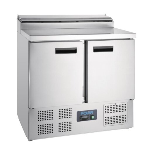 Pizzakühltisch Saladette 2-türig 254L Polar Serie G