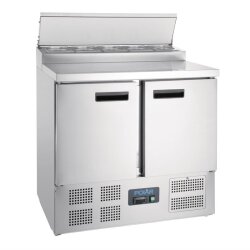 Pizzakühltisch Saladette 2-türig 254L Polar...