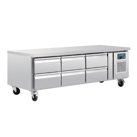 GN-Kühltisch mit 6 Schubladen 317L Polar Serie U