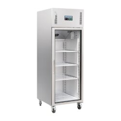 Gastro Kühlvitrine 1-türig 600L Silber Polar Serie G