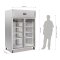 Gastro Kühlvitrine 2-türig 1200L Silber Polar Serie G