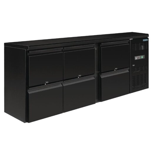 Barkühlschrank 536 L 6 Schubladen Schwarz Polar Serie U