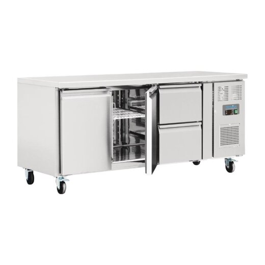 Kühltisch 2-türig mit 2 Schubladen 417L Polar Serie U