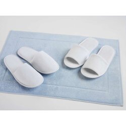 Hausschuhe aus Frottee Weiss 11 x 29 cm 100 Paar geschlossen