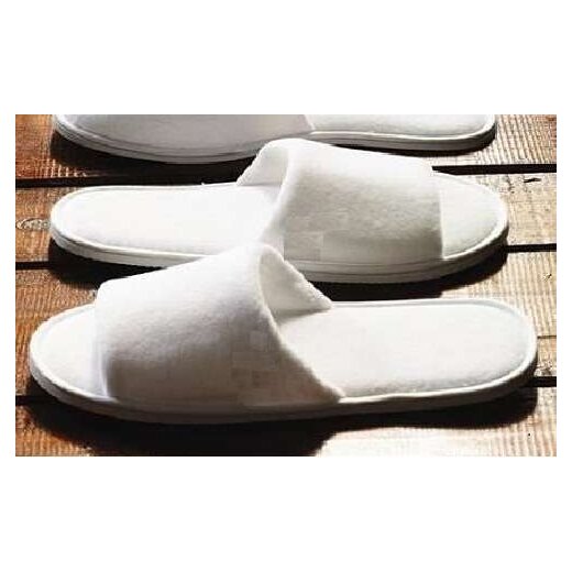 Hausschuhe aus Frottee Weiss 11 x 29 cm 100 Paar offen