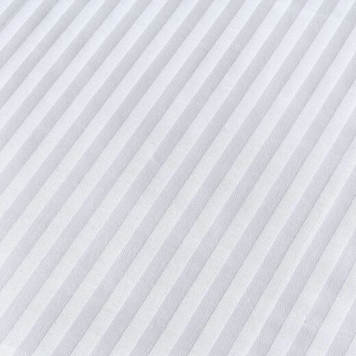 Bettwäsche 10 mm Feinstreifen 100% Baumwolle Weiß