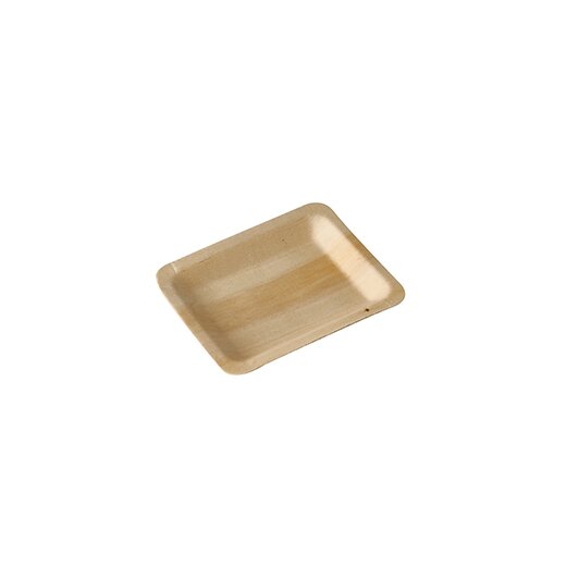 BIO-Fingerfoodteller "pure" aus Holz 12x9,5 cm 10x50 Stück