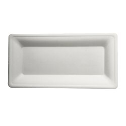 BIO-Teller "pure" Zuckerrohr 13x26 cm 10x50 Stück