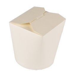 Pastaboxen, Pappe "pure" 950 ml 11 cm x 10,5 cm x 9,3 cm Weiss 10x50 Stück