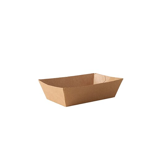 Snacktrays, Pappe "pure" 3,9 cm x 6,7 cm x 11,4 cm Braun 20x50 Stück