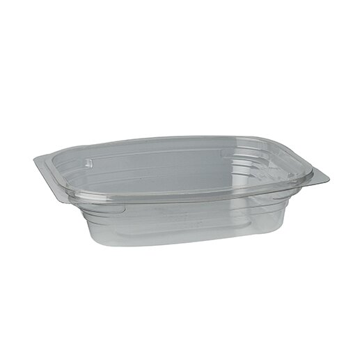 Verpackungsbecher, PLA "pure" eckig 240 ml 3,2 cm x 12,5 cm x 15 cm Transparent 12x50 Stück
