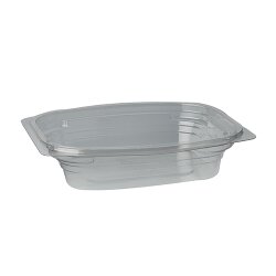 Verpackungsbecher, PLA "pure" eckig 240 ml 3,2 cm x 12,5 cm x 15 cm Transparent 12x50 Stück