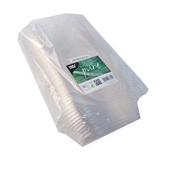Verpackungsbecher, PLA "pure" eckig Transparent...