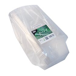 Verpackungsbecher, PLA "pure" eckig 950 ml 7 cm...